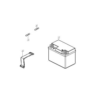 Batterie Kymco Agility 16'+ 4 temps injection euro4 rouge