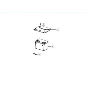 Batterie Kymco Agility FR 12" 4 temps euro4 noir