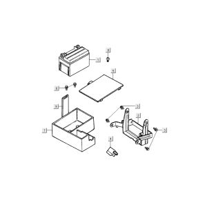 batterie Kymco Dink LC 2 temps argent