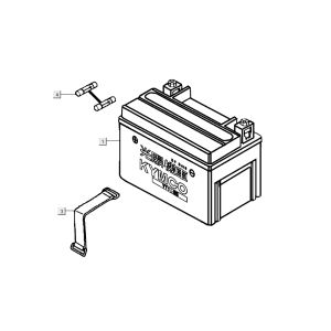 batterie Kymco People S 4 temps gris mat