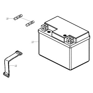 Batterie Kymco Super 8 Street 4 temps bleu