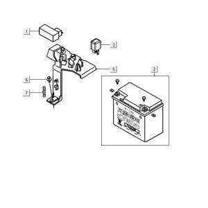 Batterie Kymco ZX 2t ac argent-orange