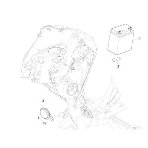 Batterie Piaggio Medley 125 4T IE ABS E4 2016-2019 (EMEA)