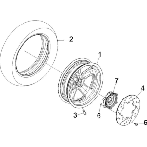 Pneu arrière Vespa GTS 250 ie 2005-2009 (avec ABS)