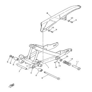 Bras oscillant Yamaha DT-50 MX