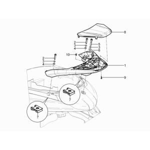 Porte-bagages arrière Piaggio Beverly 300 IE ABS E4 2016 - 2020 (EMEA)