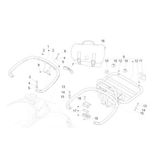 Porte-bagages arrière GTS 125 IU