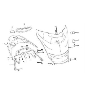 Poignée arrière Viraggio Intelli 4 temps