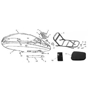 Coque arrière - Carrier China GT blanc