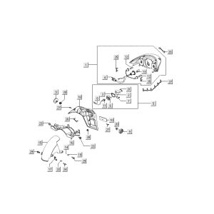 capots de feux arrière Kymco People S 4 temps Elegance noir