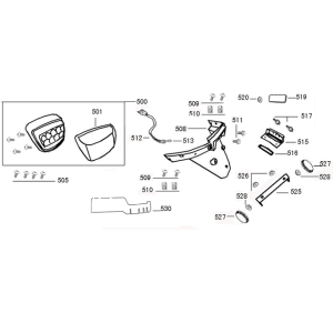 Couvercle de feu arrière Lintex HT50QT-12 noir