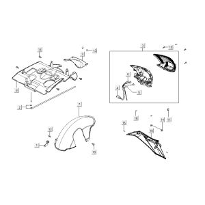 Feu arrière - Capots arrière Kymco Like 4 temps tecno silver comme T T 2015