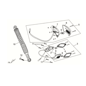 Feu arrière/télescope arrière Sym Fiddle II 125S