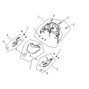 Feu arrière AGM Ape50 blanc