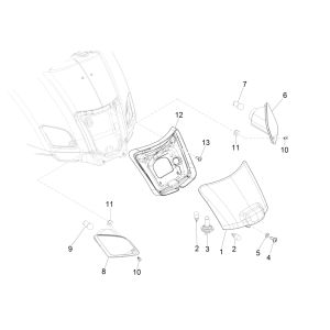 Feu arrière Vespa GTS 125 4 temps IE ABS Euro4 2016-2018