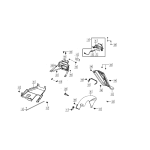 Feu arrière Kymco Agility Delivery 4 temps euro4 blanc