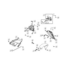Feu arrière Kymco Delivery 4 temps noir