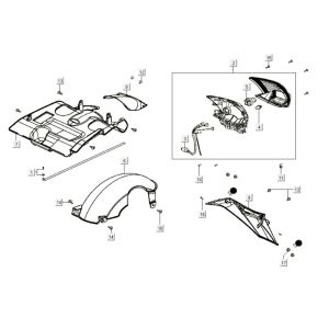 Feu arrière Kymco Like 200i Noir