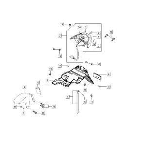 Feu arrière Kymco Vitality 2t ac rouge