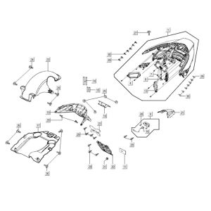Feu arrière Kymco Xciting 400i Jaune
