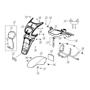 Feu arrière Kymco Yup 2t ac classic vert