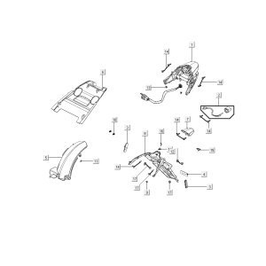 Feu arrière Kymco People S 50i E4 Bleu