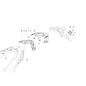 Feu arrière Piaggio Liberty 50 4 temps (IGET Euro 4)