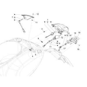 Feu arrière - clignotants Vespa Sprint 125 4T 3V IE ABS E5 2021 (EMEA)