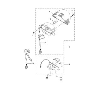 Feu arrière Yamaha Aerox 2 temps