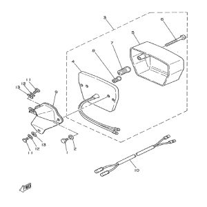 Feu arrière Yamaha DT-50 MX