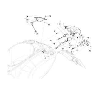 Feux arrières-Clignotants Vespa Primavera 125 4T 3V IE ABS
