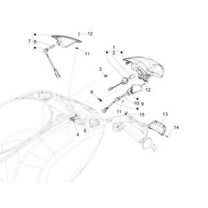 Feu arrière Vespa Sprint 45km 4 temps 4 soupapes