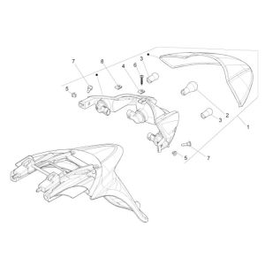 Feu arrière Piaggio Liberty 4 temps