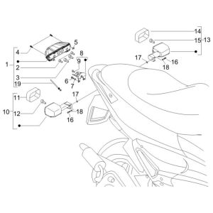 Feux arrière - Clignotants Gilera Runner 200cc VXR 4 temps 2006