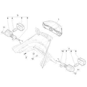Feux arrière - Clignotants Piaggio NRG Power DD 2007-2017