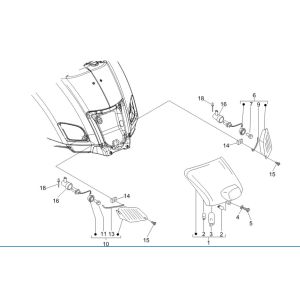 Feux arrière - Clignotants Vespa GTV 250 4T 4V IE