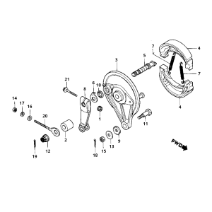 Frein arrière Honda MB50/MB80