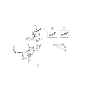 Frein arrière Kymco Nexxon 4 temps gris foncé