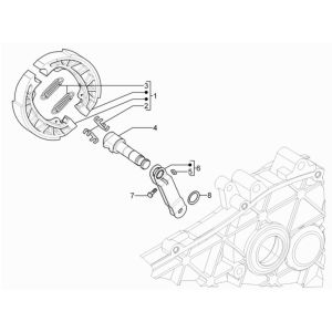 Frein arrière - Mâchoires de frein Piaggio Typhoon 50 2 temps Euro 3 2011