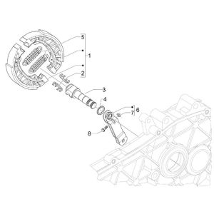 Frein arrière Vespa Lx 45km 4 temps 4 soupapes