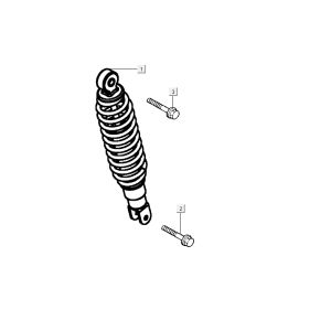 amortisseur arrière Kymco Agility RS 4 temps blanc 09