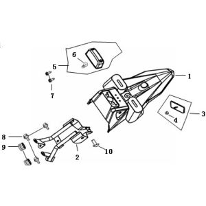 Garde-boue arrière China Strada