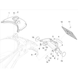 Garde-boue arrière de la Vespa Sprint 125 4T 3V IE ABS E5 2021 (EMEA)