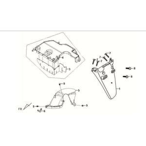 Pare-boue arrière Sym Fiddle II 125S