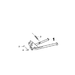 Télescope arrière et béquille Peugeot Vogue Noir