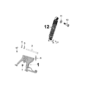 Télescope arrière Peugeot Kisbee marron