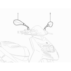 Rétroviseurs Piaggio Typhoon 50 2 temps Euro 3 2011