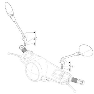 Rétroviseurs Vespa Primavera 125 4T 3V IE ABS