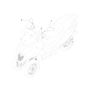 Rétroviseurs Piaggio MP3 500 LT Business 2014-2016