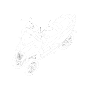 Rétroviseurs Piaggio MP3 500 LT Sport 2014-2016